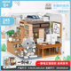 Postage accumulates history is a group of meow house building blocks street scene assembly tide play ornaments small particle toy cat doll