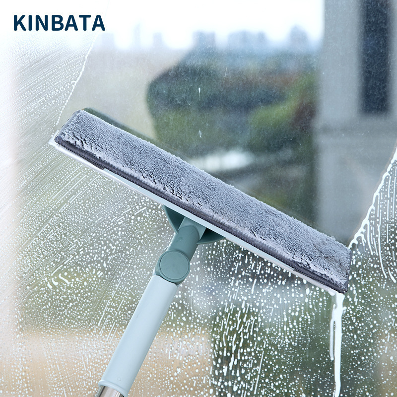 Rotatable Glass and Tile Cleaning Wiper with Retractable Pole for Household Use, Suitable for High-Rise Windows, Detachable for Cleaning
