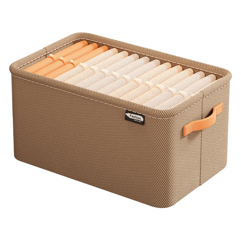 Caja de almacenamiento de ropa de tela gruesa, cesta organizadora de gran capacidad para dormitorio y armario
