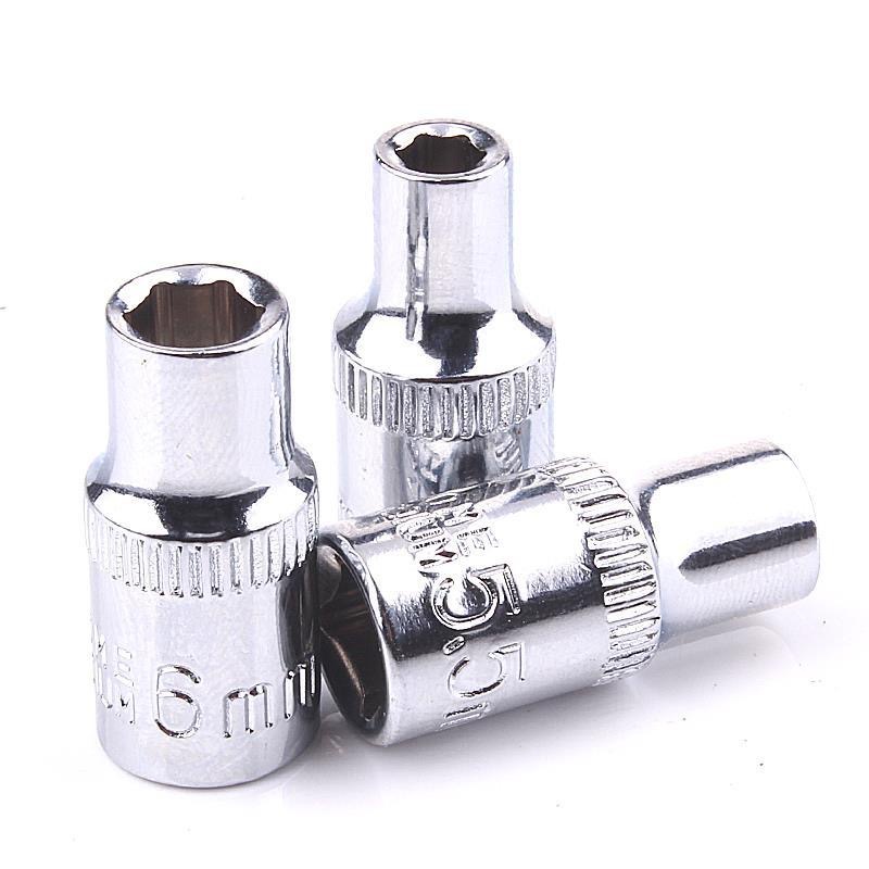 Al por mayor 1/4 Xiaofei espejo manga corta hexagonal socket Llave de trinquete socket