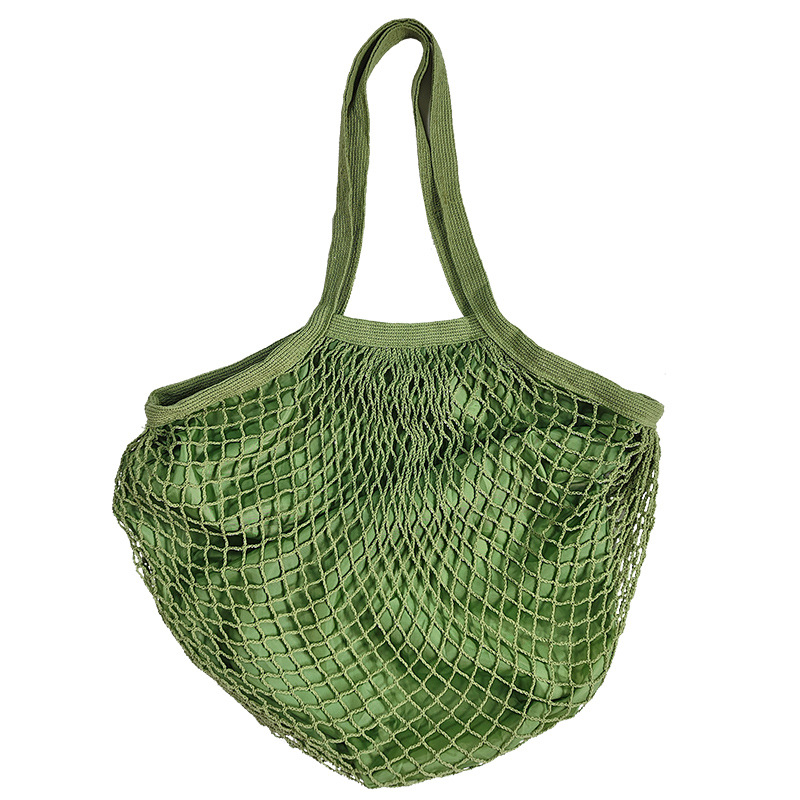 Bolsa de malla de algodón portátil al por mayor Bolsa de compras Supermercado Bolsa de malla de verduras y frutas Bolsa de compras Bolsa tejida hueca