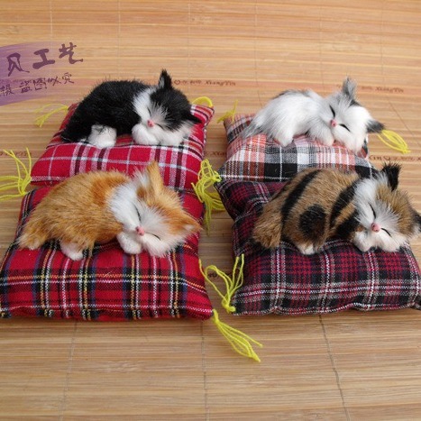仿真猫公仔摆件布垫猫儿童礼物礼品汽车装饰品创意礼品生日礼物