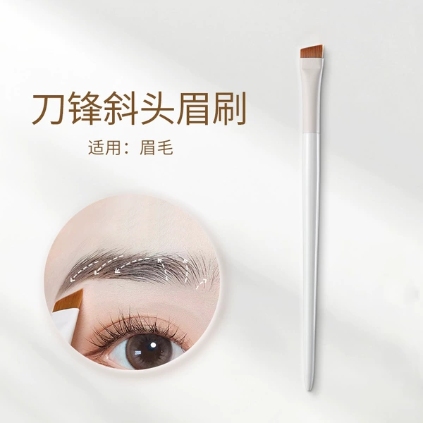 White diagonal angle large eyebrow brush