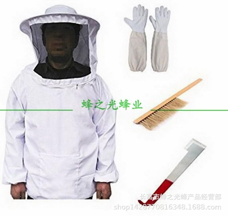 出口型速卖通热卖蜂具蜂衣套装防蜂服养蜂手套J型起刮刀猪鬃蜂扫