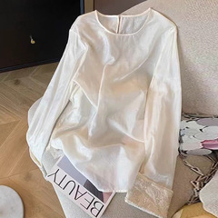 新中国風刺繍オープンフォークデザイン感長袖シャツ女性2025年夏新型軽薄日焼け止めシャツ