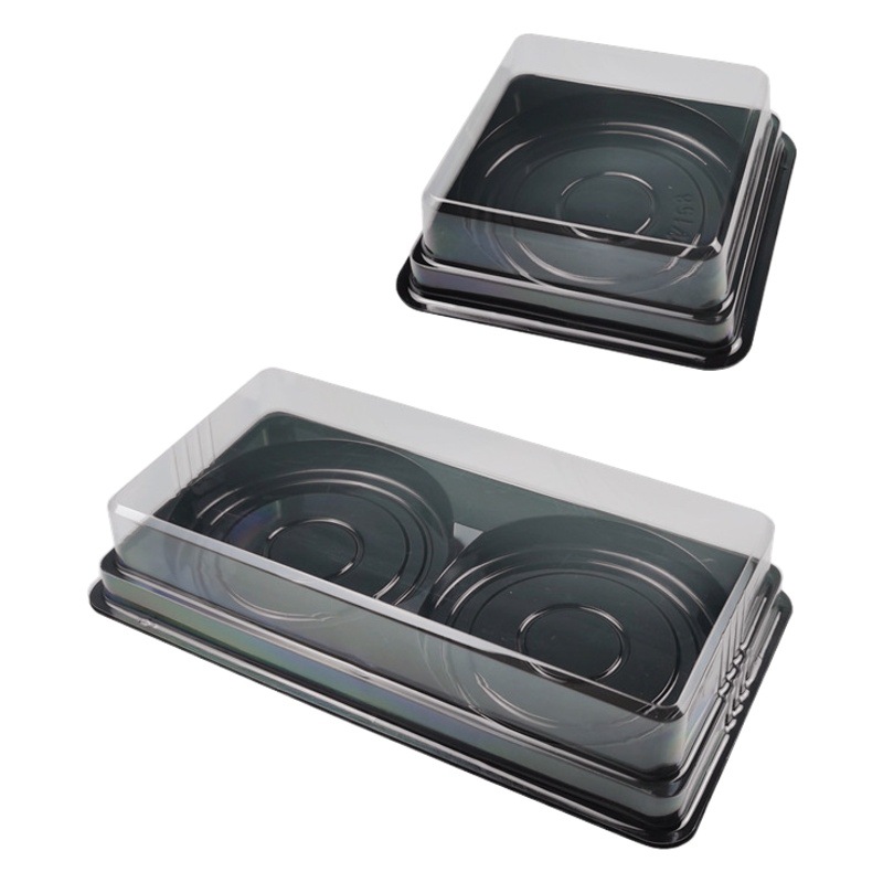 Caja de embalaje de rosquilla 50g dos piezas de espesor bolsa de hilo de carne seca transparente de una sola pieza caja de embalaje de la ampolla caja completa al por mayor