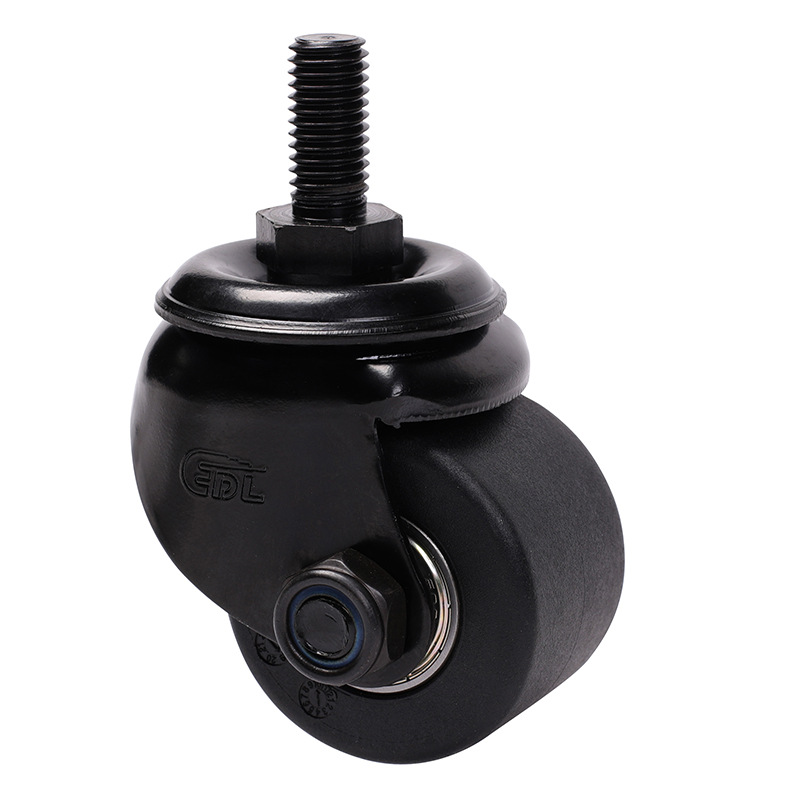 Rueda Giratoria de Nylon PA para Equipos de 2 y 2.5 Pulgadas con Freno Roscado