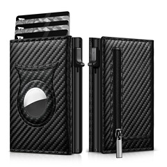 爆発的なスーパーファイバー 70% off メンズシンプルな財布 RFID 盗難防止ブラシ財布 AirTag カードホルダー