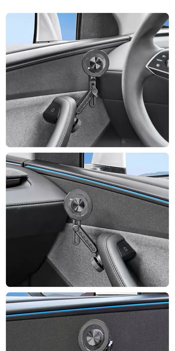 Suitable for Tesla Door-Side Mobile Phone Car Mount, New Model 3/Y Magnetic Phone Holder Yl Door Handle Base
