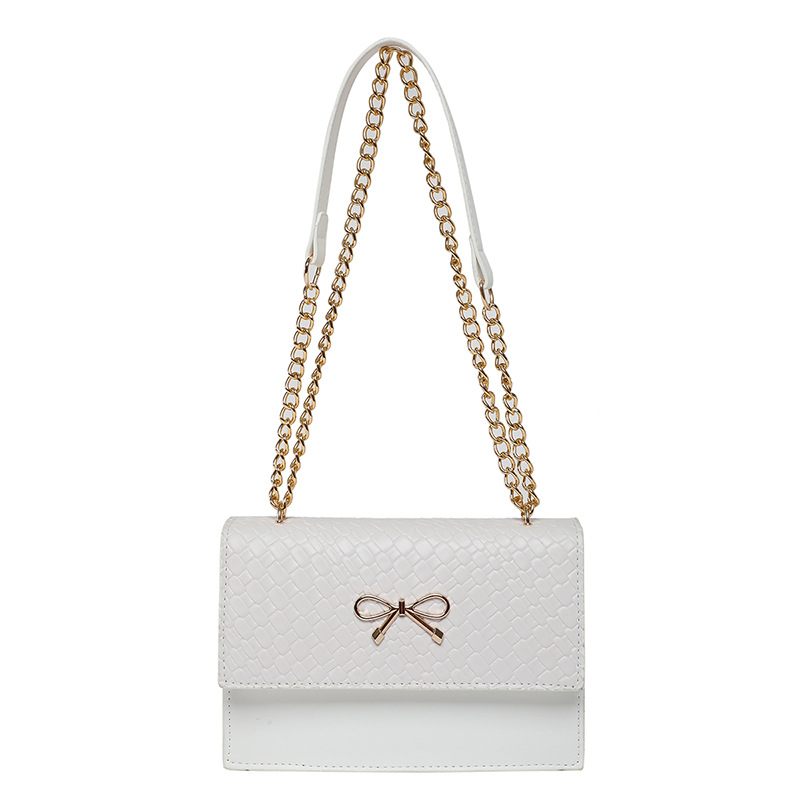 Bolso debajo de la axila de cadena para mujeres 2025 primavera nueva línea bordada de diamante de estilo extranjero bolso de hombro bolso pequeño bolso cuadrado para mujeres