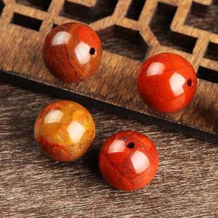 Authentic natural Xuanhua Warring States Red South Red Scattered Beads Round Beads Accessories Agate Bracelet 108 Beads Handmade Beads