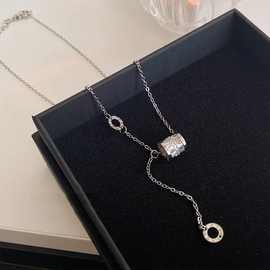 小蛮腰流苏钛钢项链女新款爆款简约百搭锁骨链轻奢小众气质毛衣链