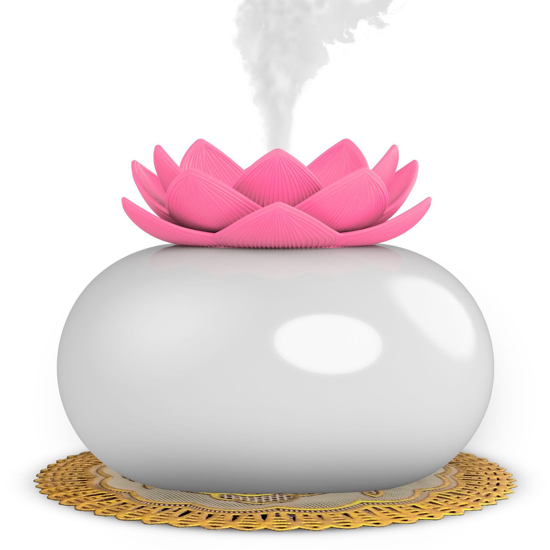 Cross-border e-commerce Lotus aromatherapy machine office ceramic gift Home Mini Essential Oil moisturizing touch humidifier