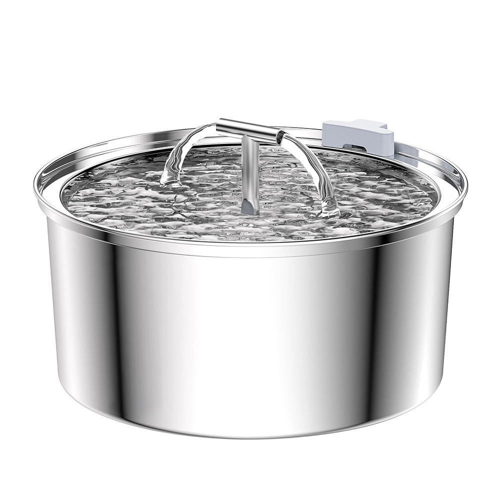 Fábrica directa 3.2L agua de acero inoxidable para mascotas filtración de carbón activado circulación automática silenciosa alimentador de agua para gatos y perros