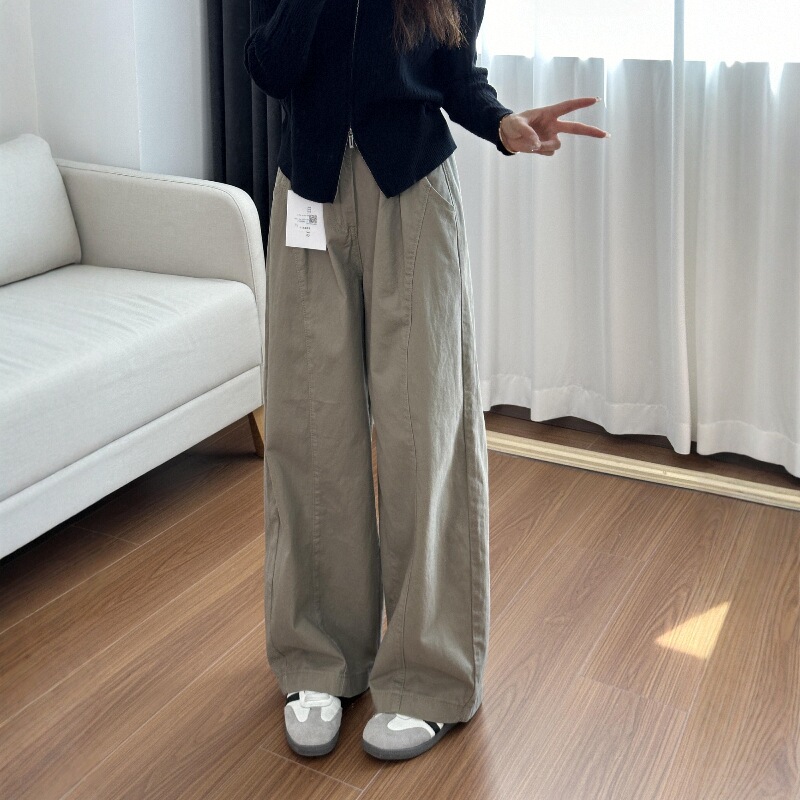 Women's New Autumn Slimming Yamamoto Wide-Leg Pants American Retro Loose Casual Floor-Length Pants Wholesale