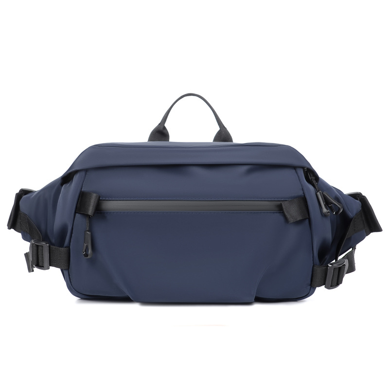 Bolso bandolera para hombre cuidadosamente seleccionado, bolso de pecho informal y moderno, bolso de cintura simple y personalizado, bolso de pecho pequeño para hombre con almacenamiento versátil.