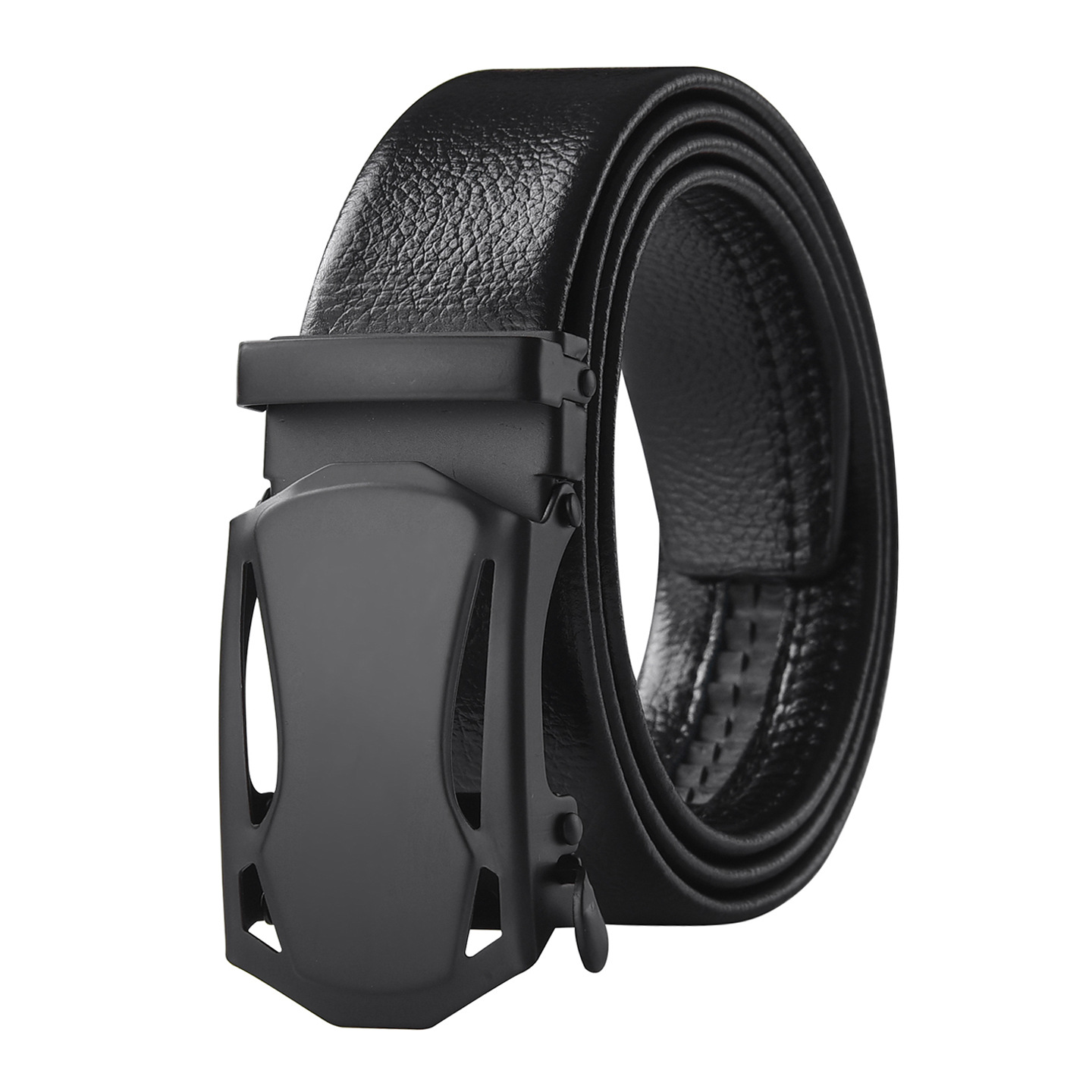 Botón negro deportivo litchi strip