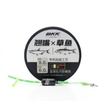 Набор основной лески BKK Crappie Knotless, высокая прочность, антизапутывание, для крупной рыбы, готовый комплект PE лески для краппи.