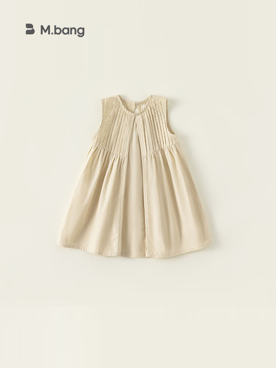 S.A.R. Ropa de niños para niñas simple color sólido vestido de niña sin mangas de verano nuevo vestido de niños de verano