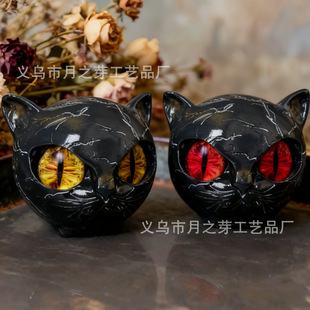 �羳��ƷLuxury Black Cat Stone Sculpture���A��؈ʯ���֬�[��