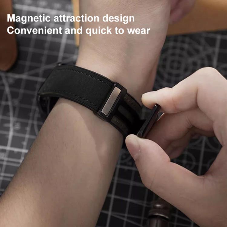 xDfind Crazy Horse Silicone Bracelet Magnetic Buckle para Samsung Galaxy Watch8 / 8 Classic / Samsung Galax