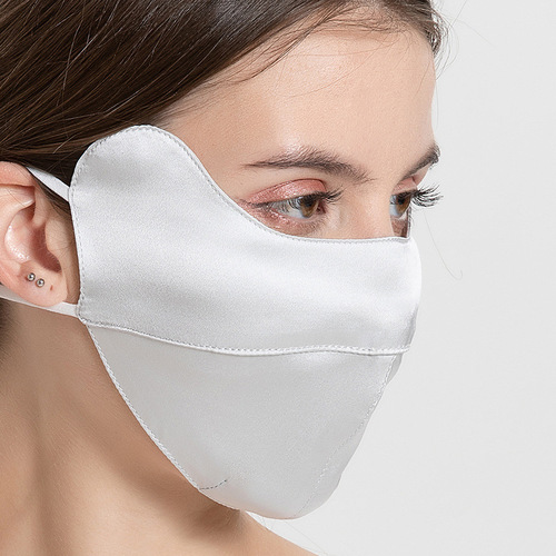 Youyue 2024 Spring Mulberry Silk True Silk Sun Protection Adjustable Ear-Friendly Breathable 3D Face Mask for Women