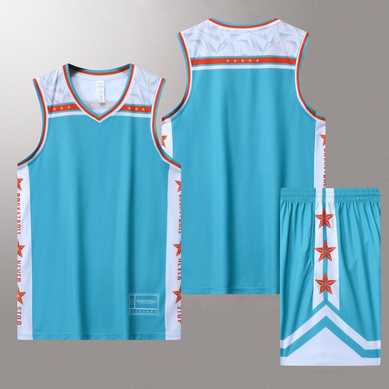 Serie de vestir de baloncesto Dunk Master, vestir de entrenamiento de vestir de baloncesto transpirable, logotipo de impresión, manga corta
