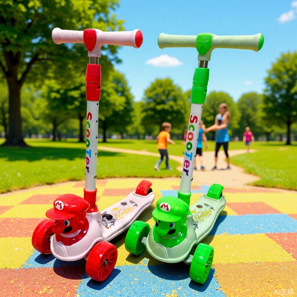 超级玛丽奥儿童滑板车1-12滑滑车溜溜车宝宝玩具车滑行车音乐灯光