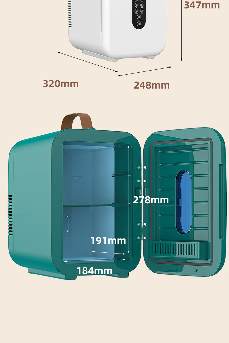 10L Car Refrigerator Refrigeration Mini Refrigerator Car Home Dual-use Student Dormitory Mini Refrigerator Mini Car Cooling and Heating Box