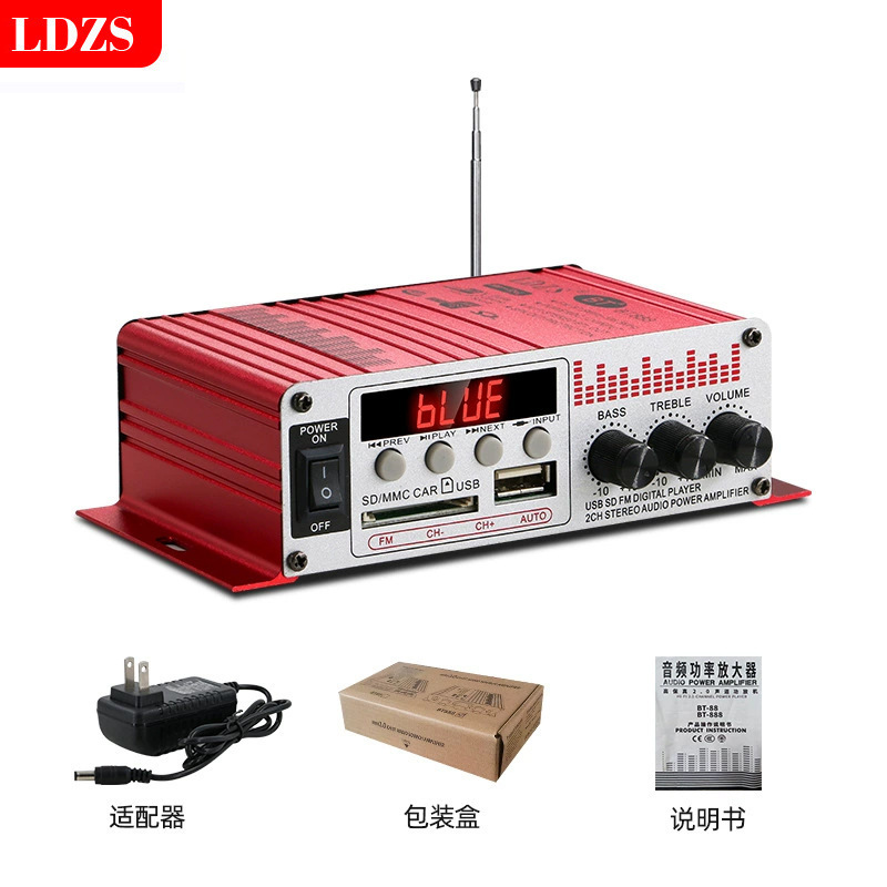 クロスボーダーbluetooth機能再生機家庭用ハイパワーカードミニ小型車載オーディオ自動車12v bluetoothアンプ|undefined