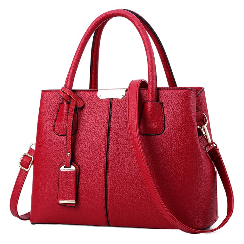 Bolso Tote de Hombro Combinado de PU de gran capacidad para uso diario