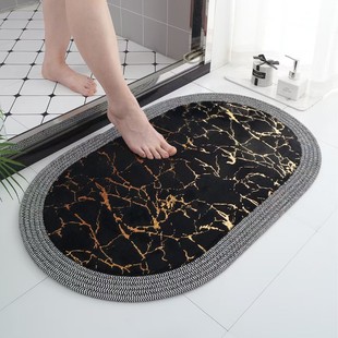 Gold Bunny Fur Rope Floor Mat Entrance Carpet Bathroom Mat Door Mat