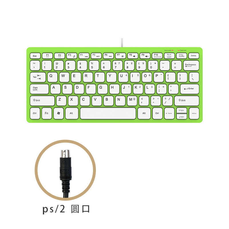 Typecインターフェイスps2丸口有線キーボードビジネスオフィス携帯パソコンノート学生軽量ミニ|undefined