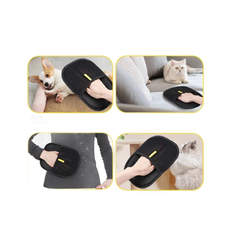 Guantes de eliminación de pelo electrostático para mascotas, cepillo bidireccional de pelo pegajoso, artefacto mágico de depilación de pelo para gatos y perros, guantes necesarios para limpiar el pelo del gato