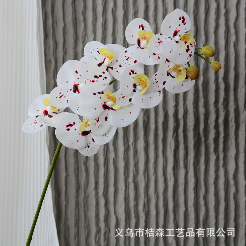Flores de alta calidad 9 cabezas 7 cabezas 5 cabezas orquídeas mariposa sensación realista tela de seda de película flores falsas decoración de boda nórdica