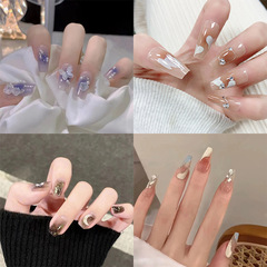 Fall/Winter Whitening High-End Diamond Nail Art Cover, Long and Short Styles, Student/Teen and Mature Lady Style False Nail Cover