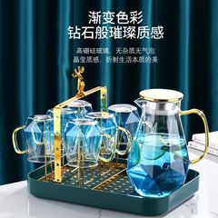 耐高温冷水水筒家庭用大容量耐熱冷水水筒カップセット軽贅沢ガラス水筒ティーポット