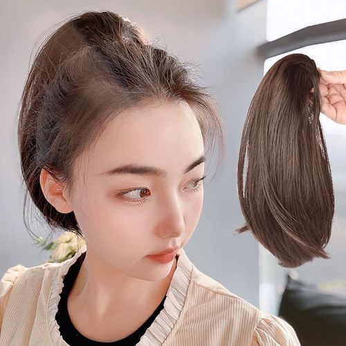 Ponytail wig for women with clip-on inner buckle short ponytail internet celebrity natural simulated fake braid hair accessories manufacturer wholesale