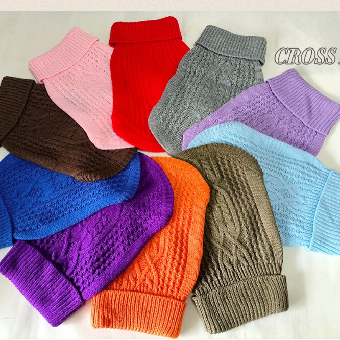 Autumn and Winter New Pet Clothing Dog Clothes Small Size Dogs Twist Sweater Series