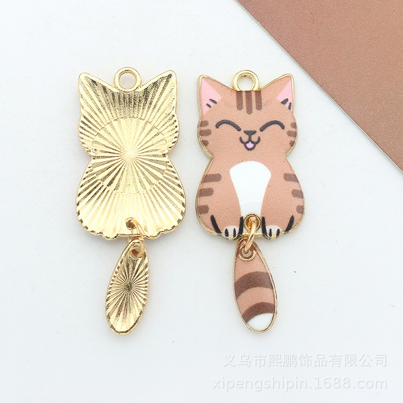 クロスボーダー diy ジュエリー アクセサリー漫画かわいい猫アクセサリー子猫動物日本の猫ペンダントキーホルダー|undefined