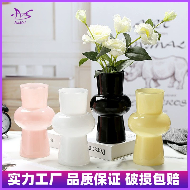 Современный минималистский ретро-стиль середины древности черная маленькая стеклянная ваза украшение дома гидропоника украшение из свежих цветов