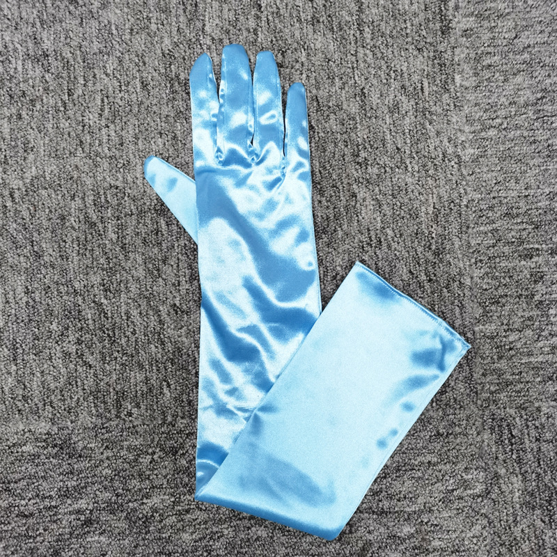 色丁手套加长礼服缎面婚礼演出舞会服饰配件礼仪多色过肘氨纶晚装|undefined