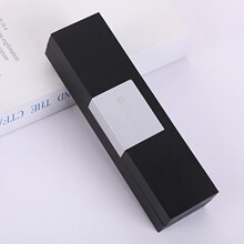 厂家现货高档礼品盒金属铝片盒商务笔盒激光刻字logo酒店广告笔盒