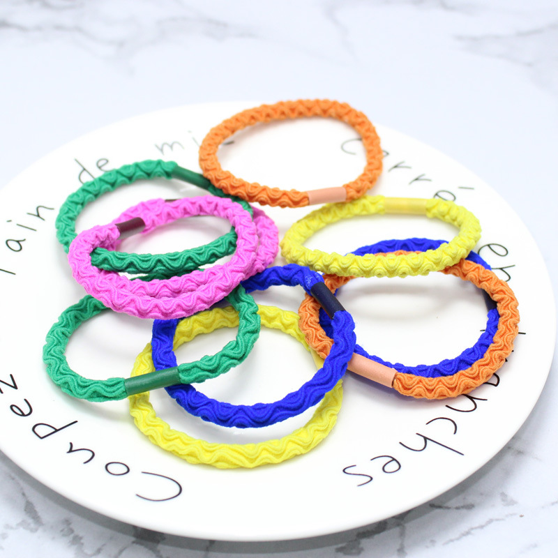 Candy -colored lace hair circles Creative new spring color hair rope…
