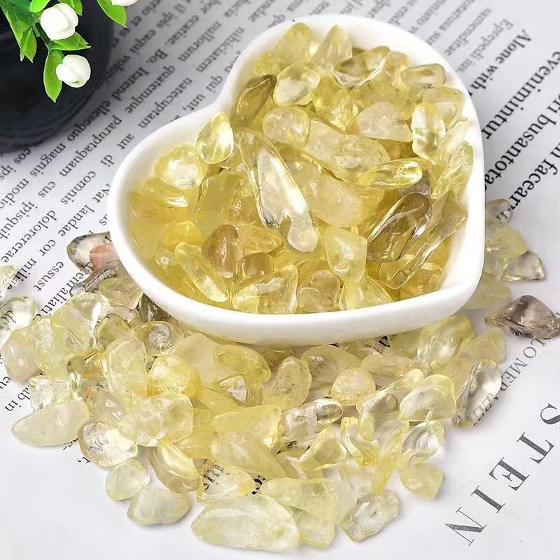 Pure natural citrine gravel purification degaussing stone nail stone bonsai stone landscape stone fish tank stone geomantic stone ornaments
