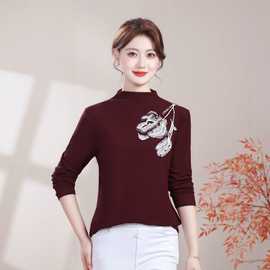 一件代发直播爆款图片有版权，面料有报告2025秋季新款打底衫上衣