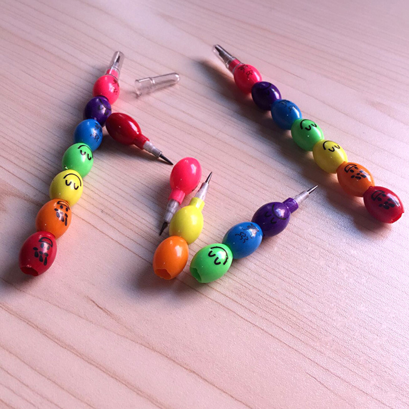 Cara sonriente calabaza de azúcar lápiz de múltiples cabezas bala lápiz de puesta de huevos lápiz estudiante sin afilar lápiz de ocho secciones bloques de construcción pluma educativa