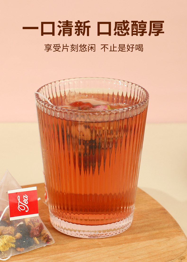 Mulberry Dandelion Rose Herbal Tea Bags 5g x 15 Pyramid Sachets Sugar Free Wellness Blend specifications