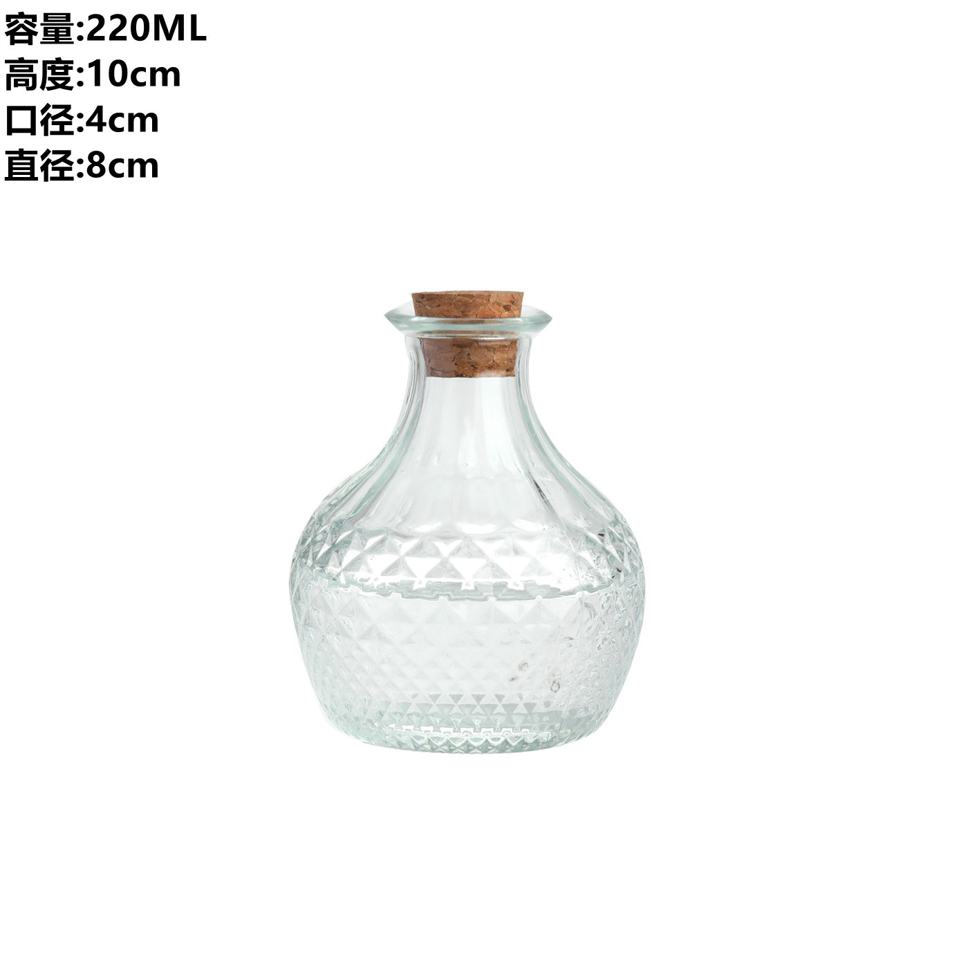Botella de Vidrio para Bebidas con Tapón de Madera, Transparente, para Vino de Frutas y Cocina image 7