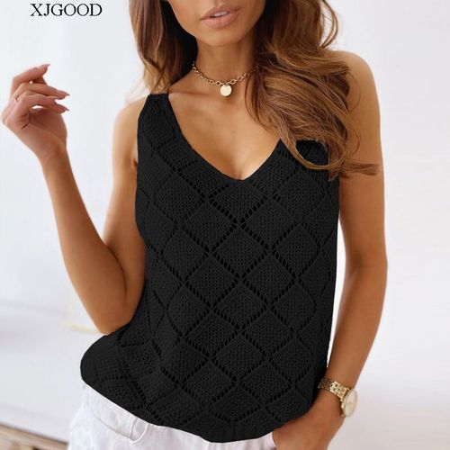 Casual V-neck harness-sleeved vest
